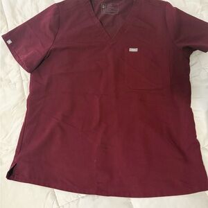 Women’s Maroon Scrub Top